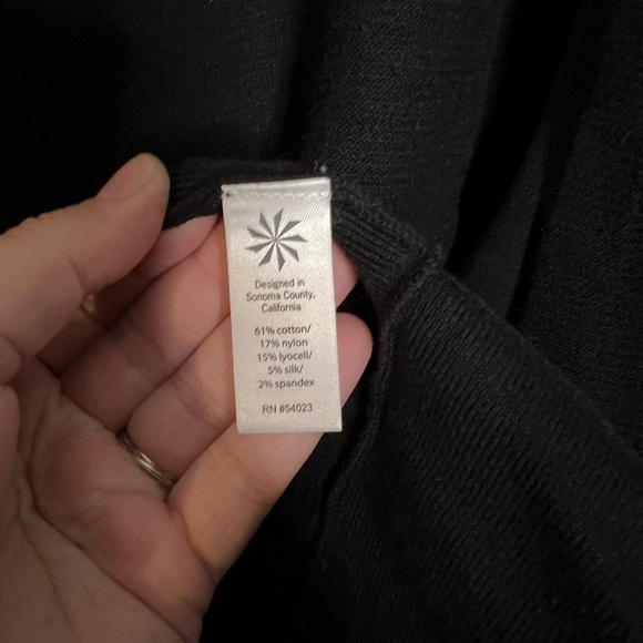 Athleta black knit long cardigan - Picture 2 of 4